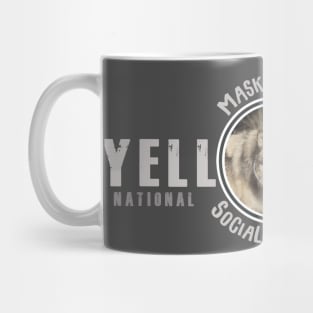 Yellowstone Wolf, Mask On & Social Distance - dark Mug